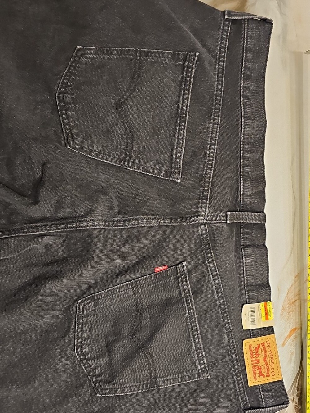 Levi's Black Straight Leg Jeans - Picture 7 of 8